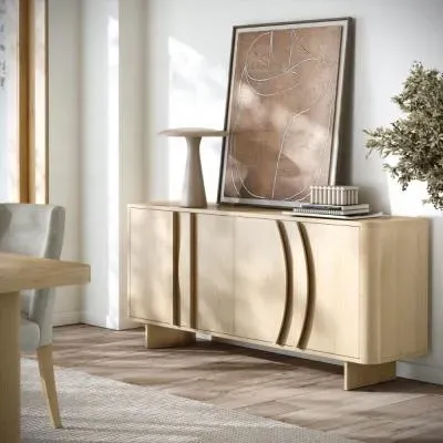 Cara 4 Door Large Sideboard - Oak