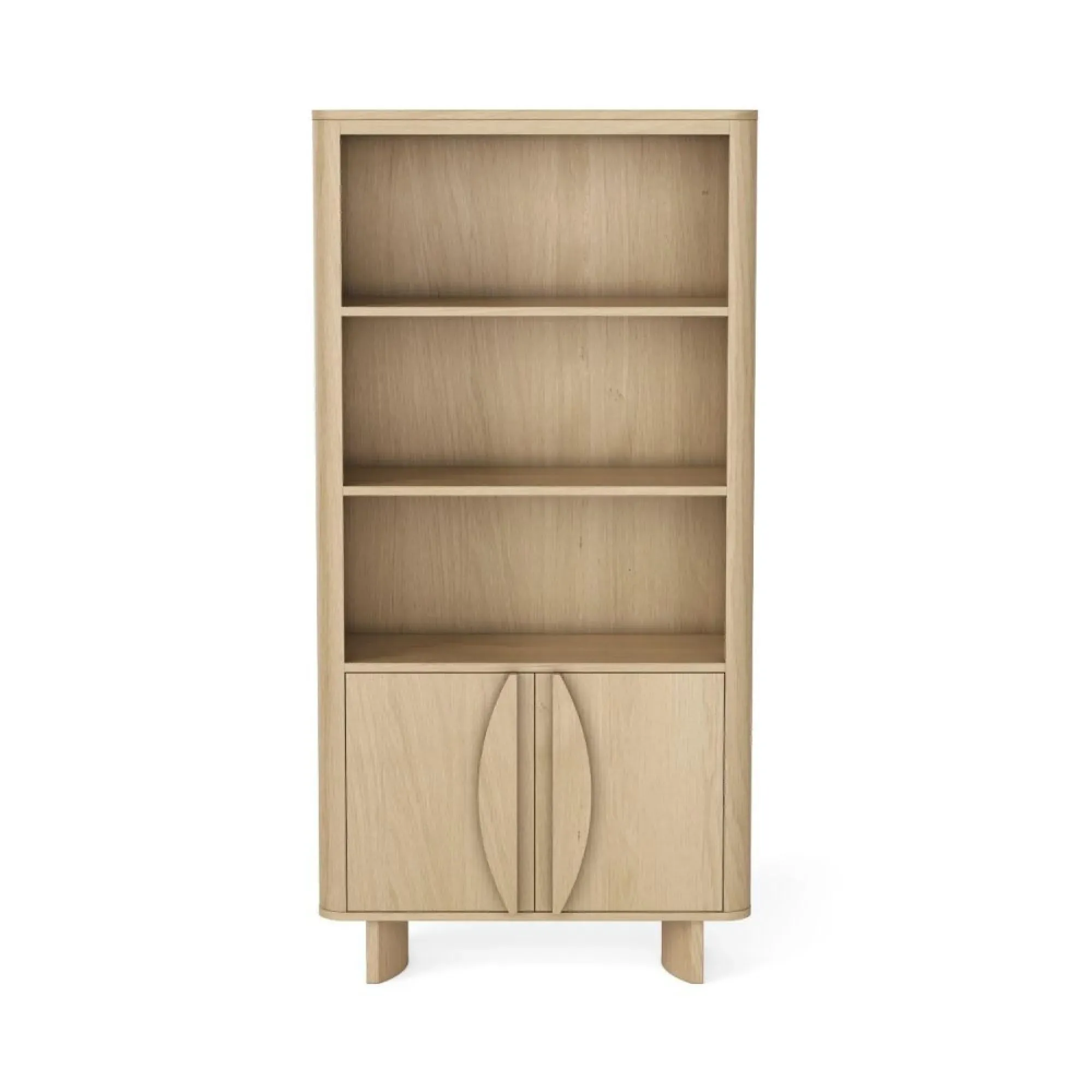 Cara Oak 2 Door Display Cabinet