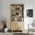 Cara Oak 2 Door Display Cabinet