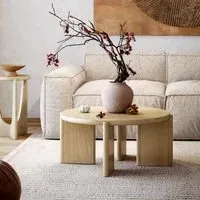 Cara Oak Round Coffee Table