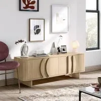 Cara Oak TV Unit with Storage - Oak