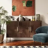 Gambit 3 Door Large Sideboard - Dark Brown