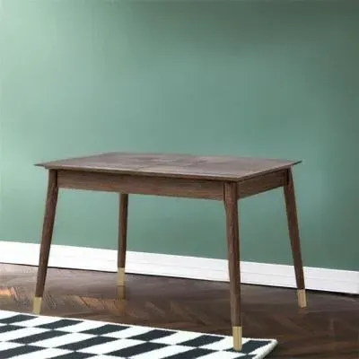 Gambit 4-6 Seater Extending Dining Table - Dark Brown