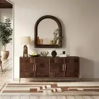 Gambit Extra Large 4 Door Sideboard - Dark Brown
