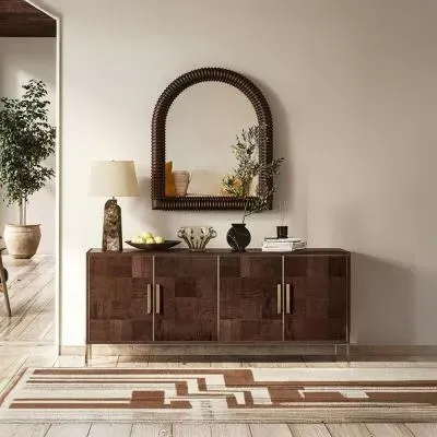 Gambit Extra Large 4 Door Sideboard - Dark Brown