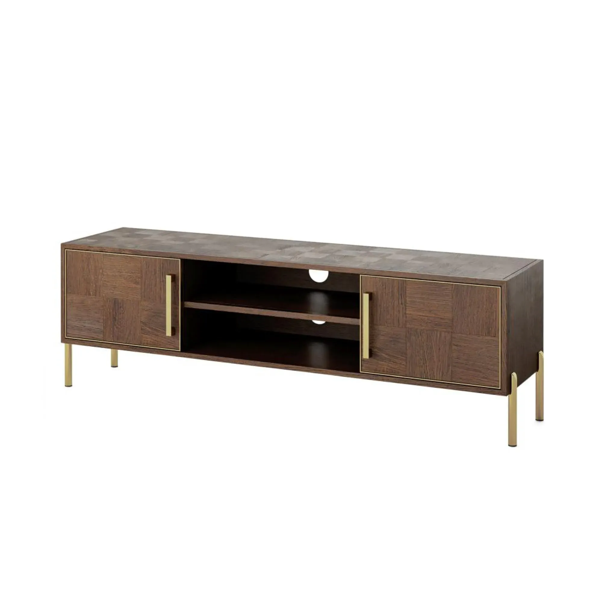 Gambit Large Storage TV Unit - Dark Brown