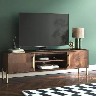 Gambit Large Storage TV Unit - Dark Brown