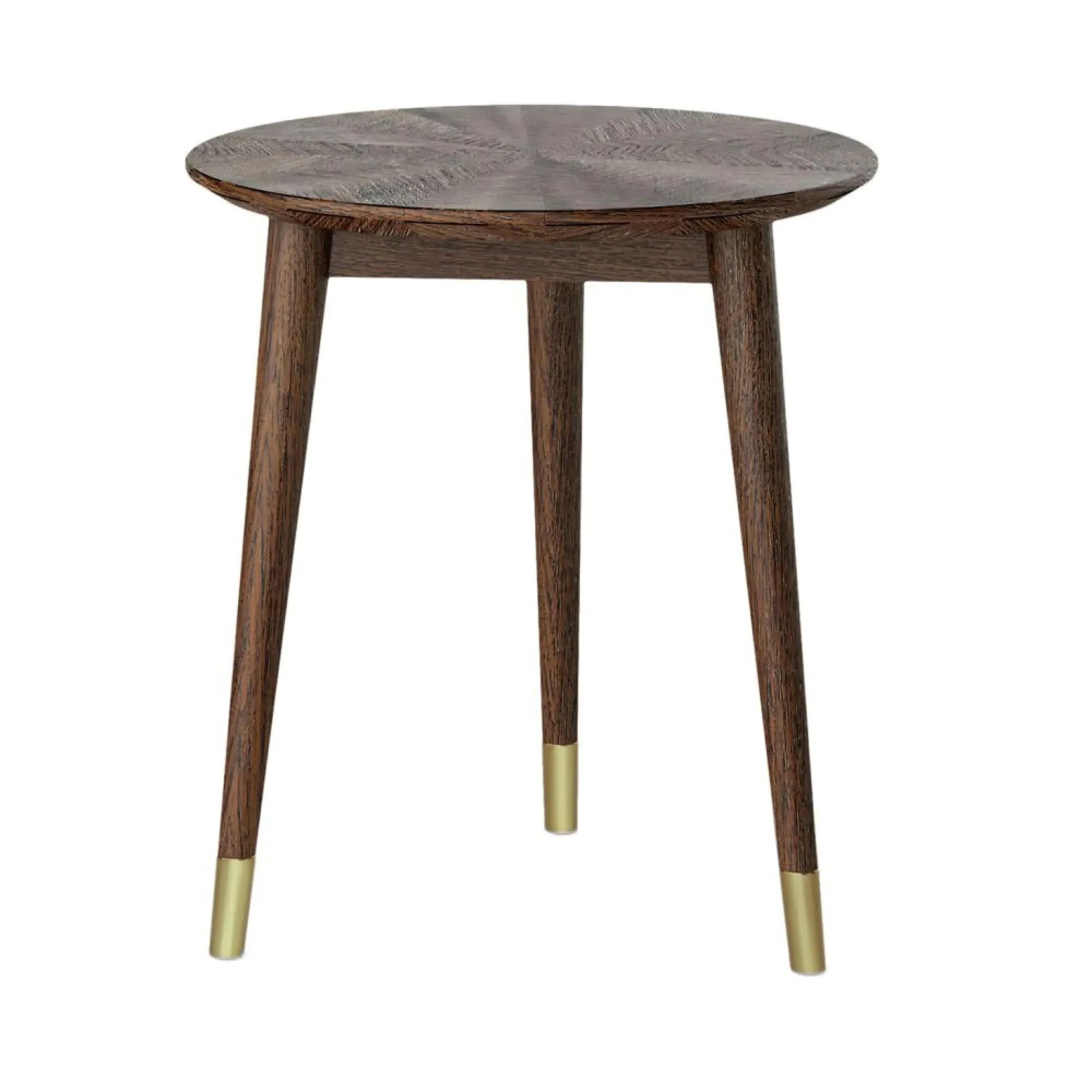 Gambit Round Side Table - Dark Brown