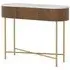 Harvard Fluted Curved Console Table - Walnut, Marble
