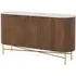 Harvard Medium 2 Door Fluted Curved Sideboard - Walnut, Marble