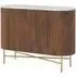 Harvard Small 2 Door Fluted Curved Sideboard - Walnut, Marble