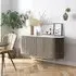 Isabella 145cm Fluted Curved Sideboard with Storage - Grey