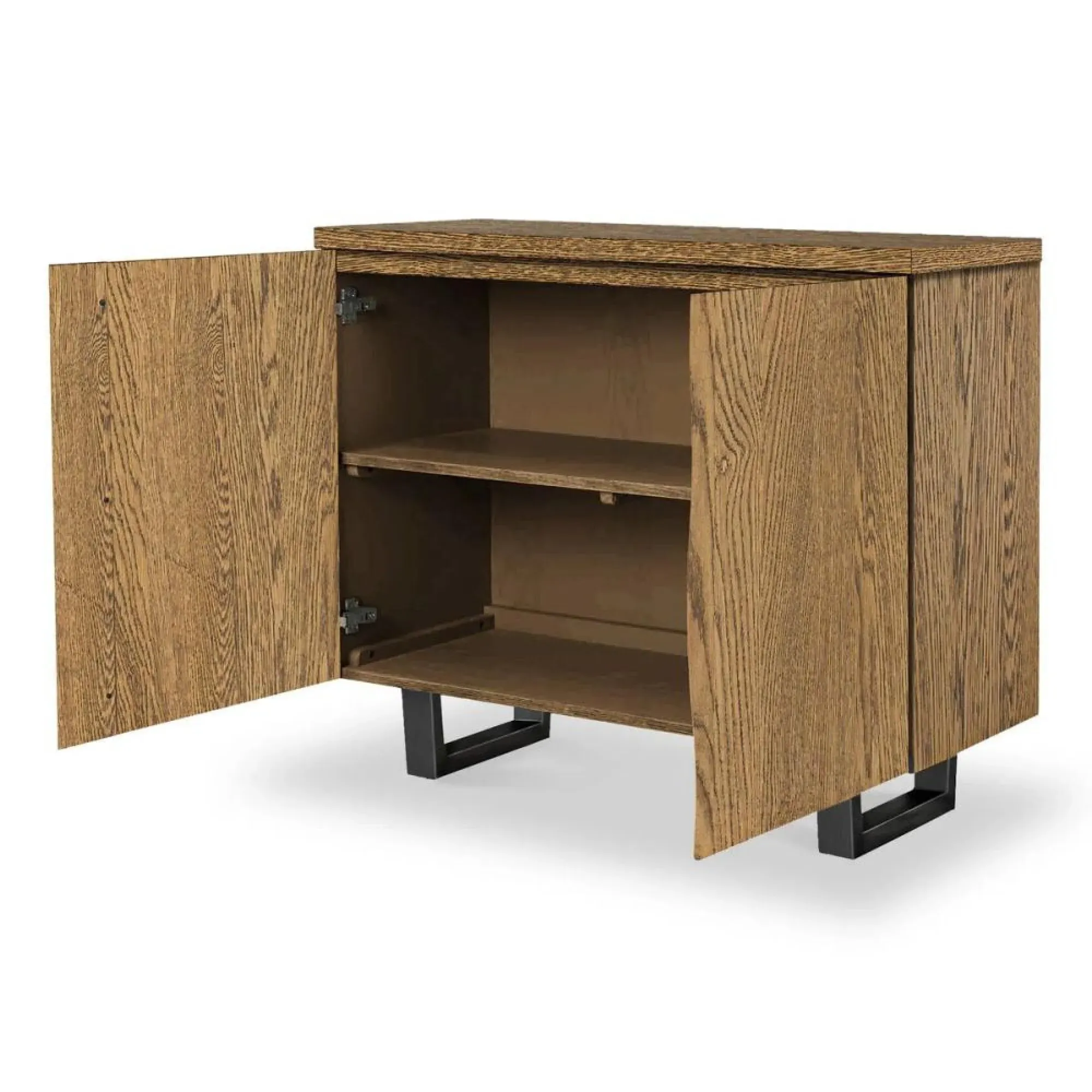 Jersey Industrial 2 Door Small Sideboard - Waxed Oak