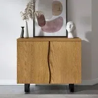 Jersey Industrial 2 Door Small Sideboard - Waxed Oak