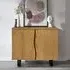 Jersey Industrial 2 Door Small Sideboard - Waxed Oak
