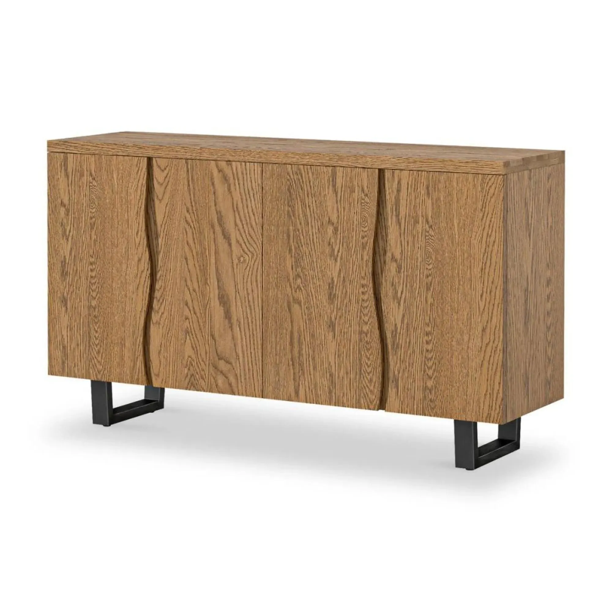 Jersey Industrial 4 Door Large Sideboard - Waxed Oak
