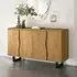 Jersey Industrial 4 Door Large Sideboard - Waxed Oak
