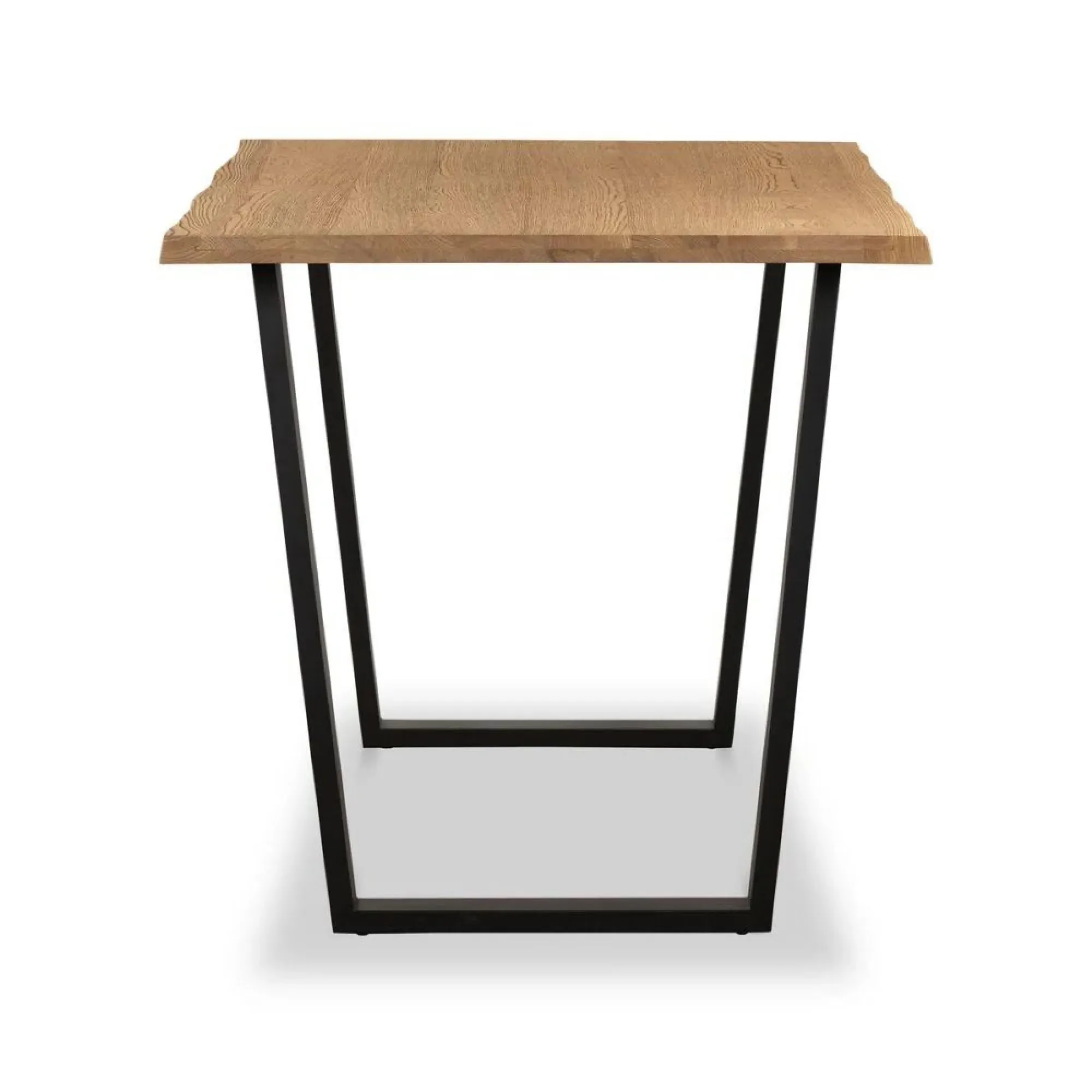 Jersey Oak 4-Seater Dining Table - Waxed Oak, Black