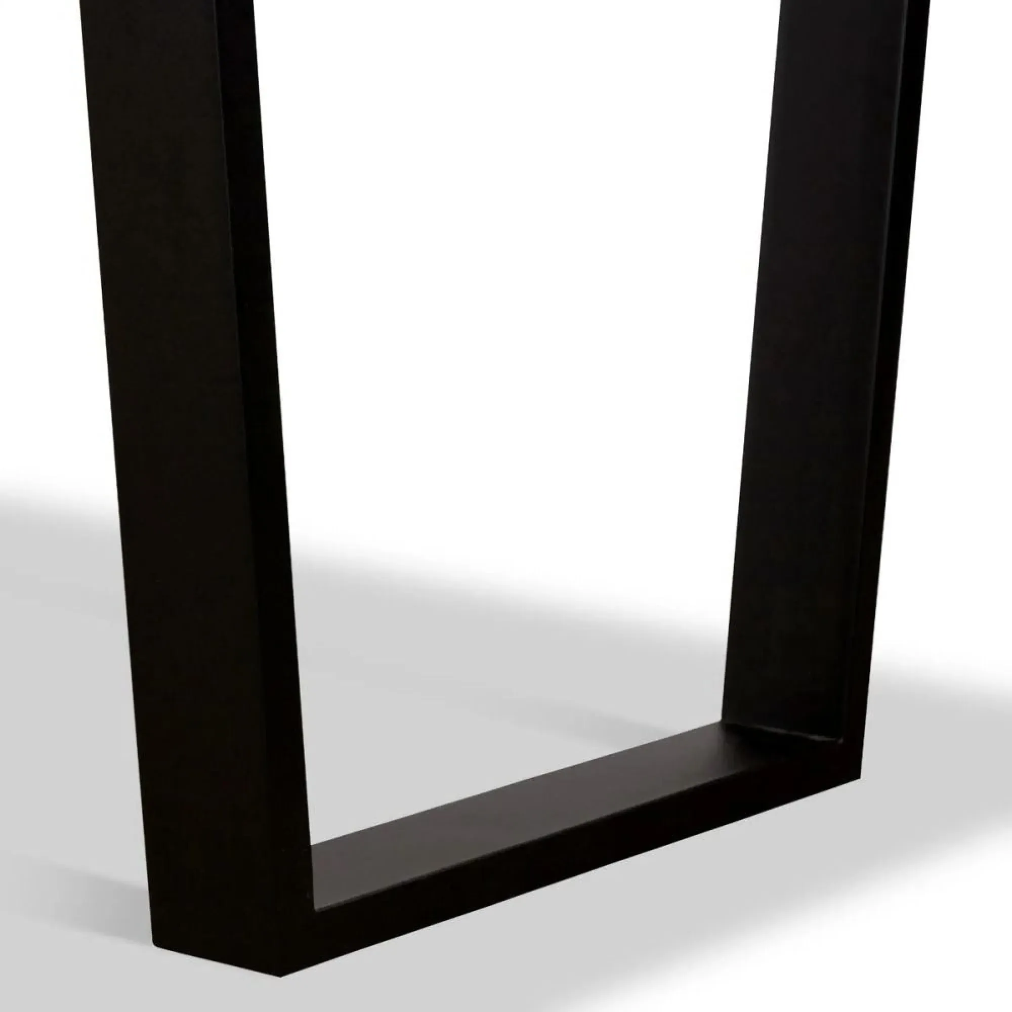 Jersey Oak 4-Seater Dining Table - Waxed Oak, Black