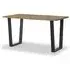 Jersey Oak 4-Seater Dining Table - Waxed Oak, Black