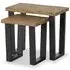 Jersey Oak Industrial Nest of 2 Tables - Waxed Oak
