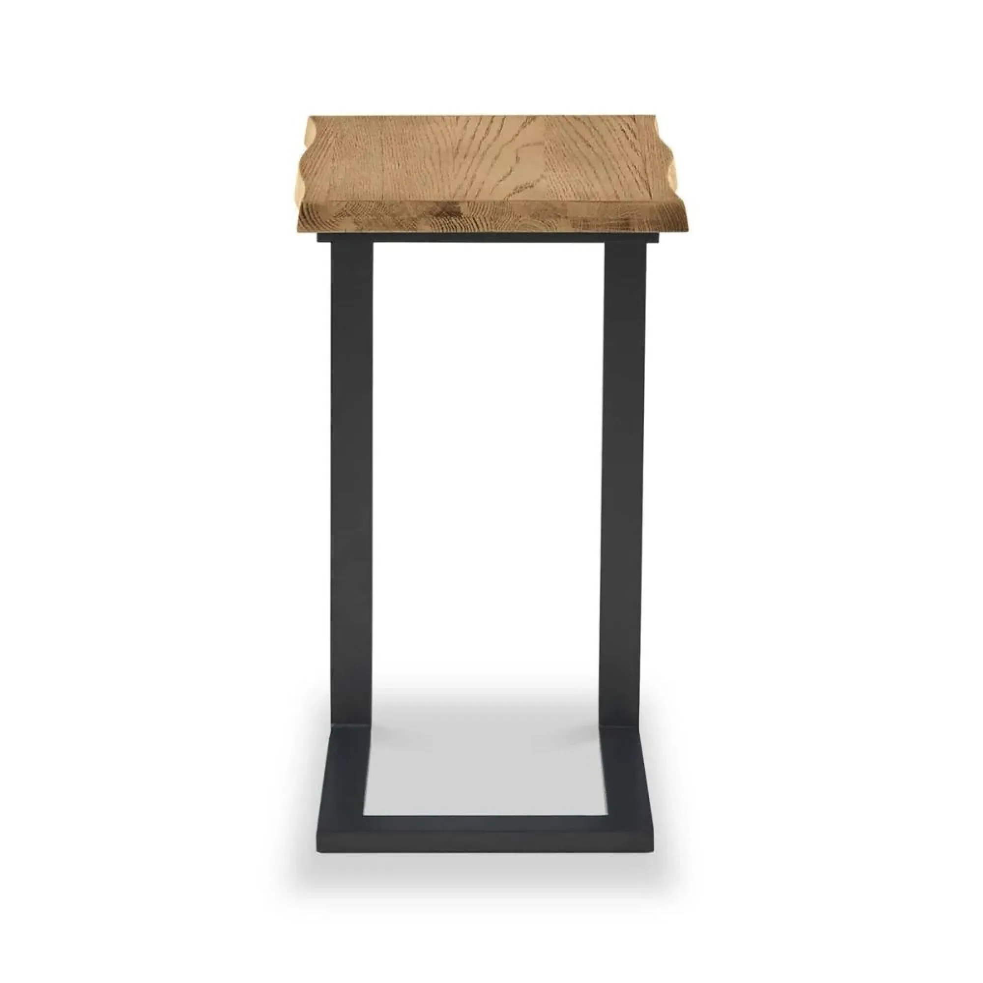 Jersey Oak Square Side Table - Waxed Oak, Black