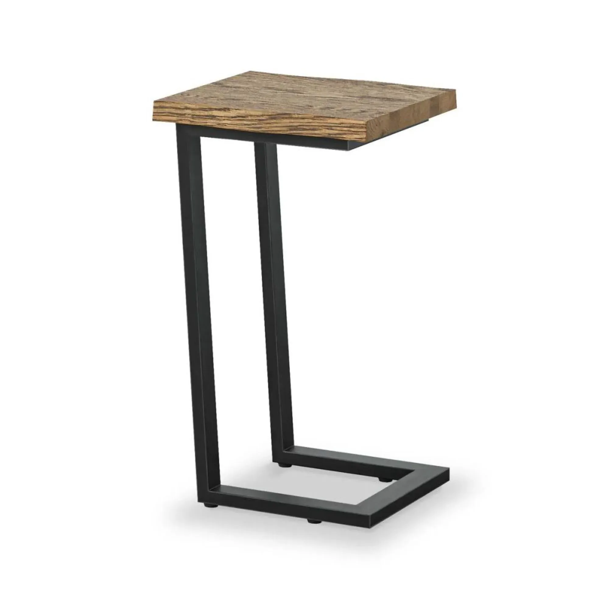 Jersey Oak Square Side Table - Waxed Oak, Black