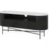 Lucas 120cm Fluted Curved TV Unit - Black, Mango Wood