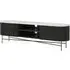 Lucas 180cm Fluted Curved TV Unit - Black, Mango Wood