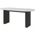 Lucas 6-Seater Oval Fluted Dining Table - Black, Marble