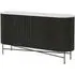 Lucas Medium 2 Door Fluted Sideboard - Black, Mango Wood