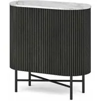 Lucas Mini 2 Door Fluted Sideboard - Black, Mango Wood