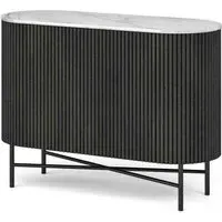 Lucas Small 2 Door Fluted Sideboard - Black, Mango Wood