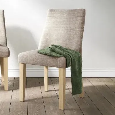 Luna Fabric Dining Chair Set - Beige
