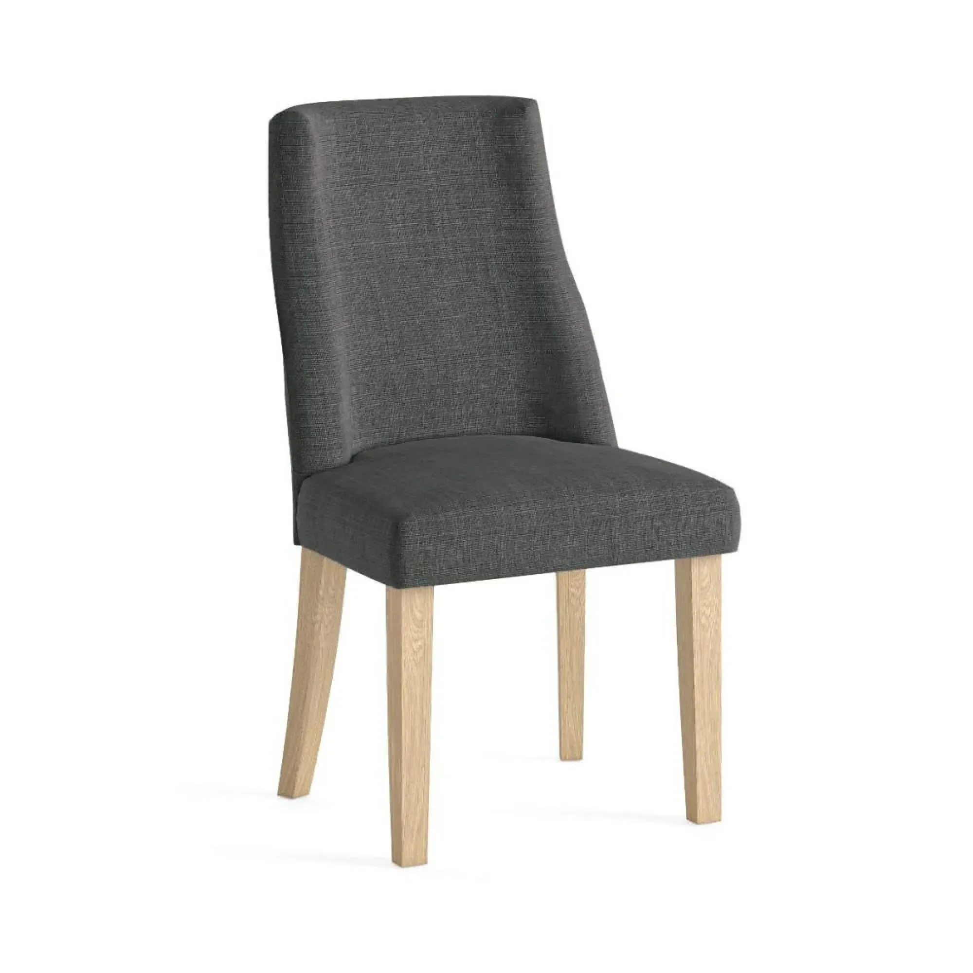 Luna Fabric Dining Chair Set - Charcoal