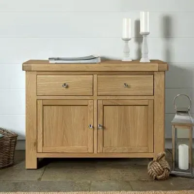 Normandy 2 Door Small Sideboard - Oak