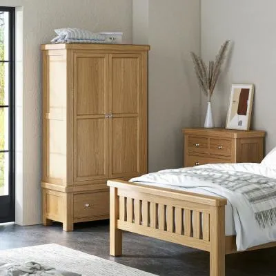 Normandy 2 Door Wardrobe - Oak image