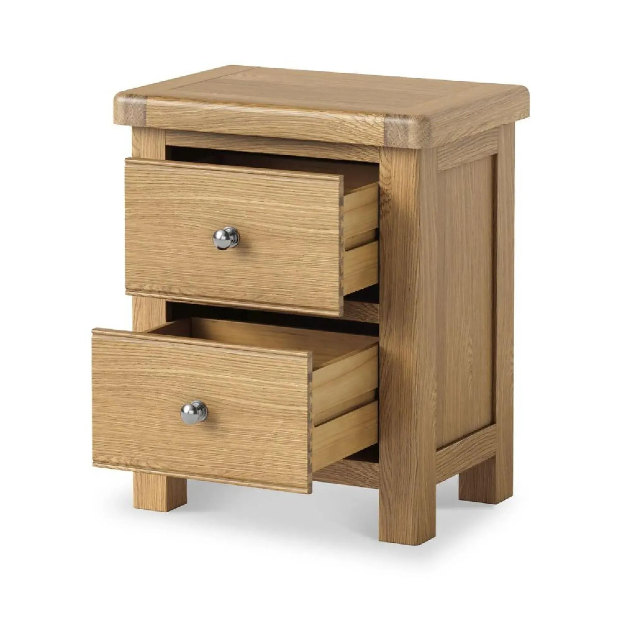 Normandy 2 Drawer Bedside Cabinet - Oak
