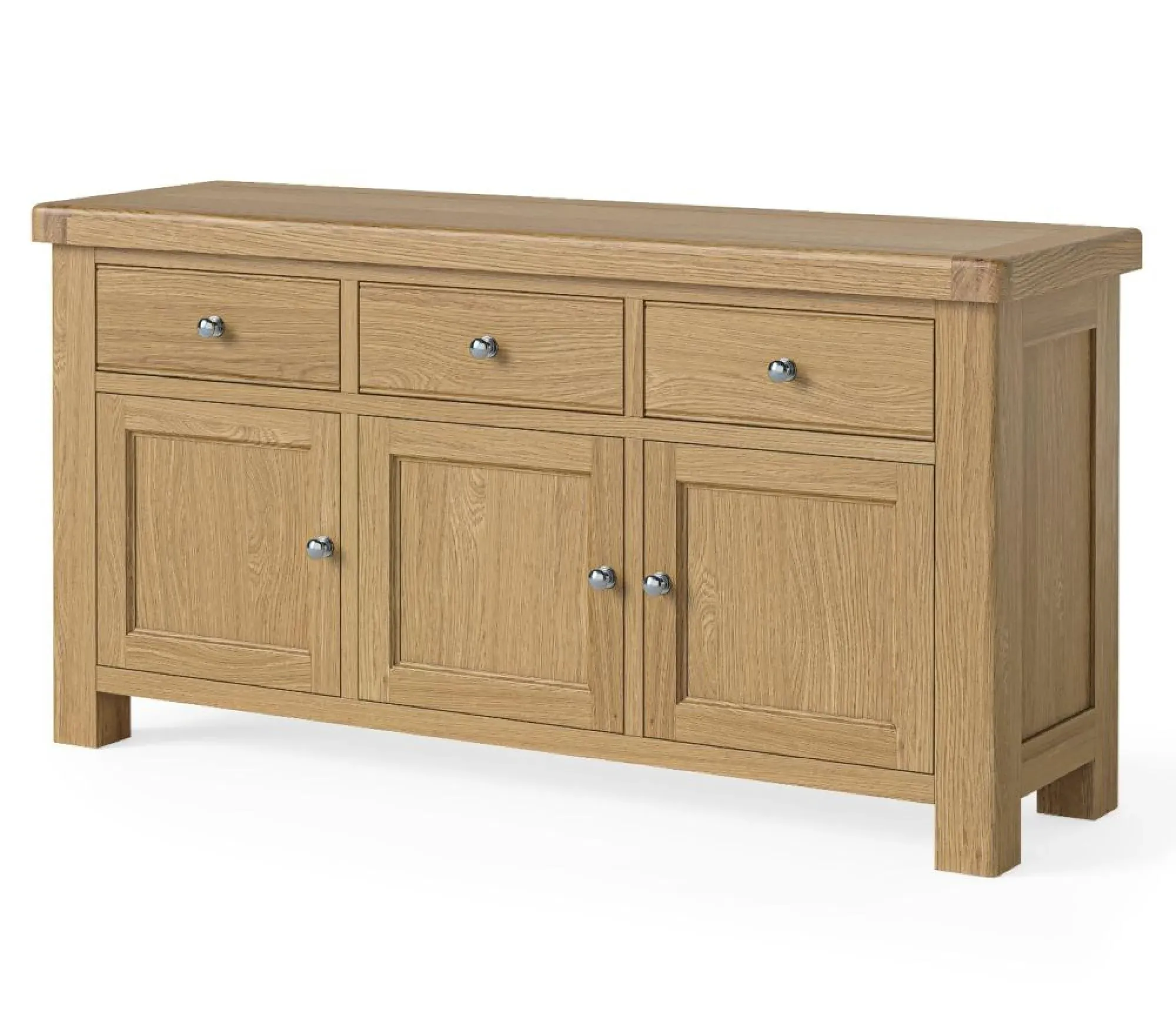 Normandy 3 Door Large Sideboard - Oak