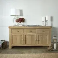 Normandy 3 Door Large Sideboard - Oak