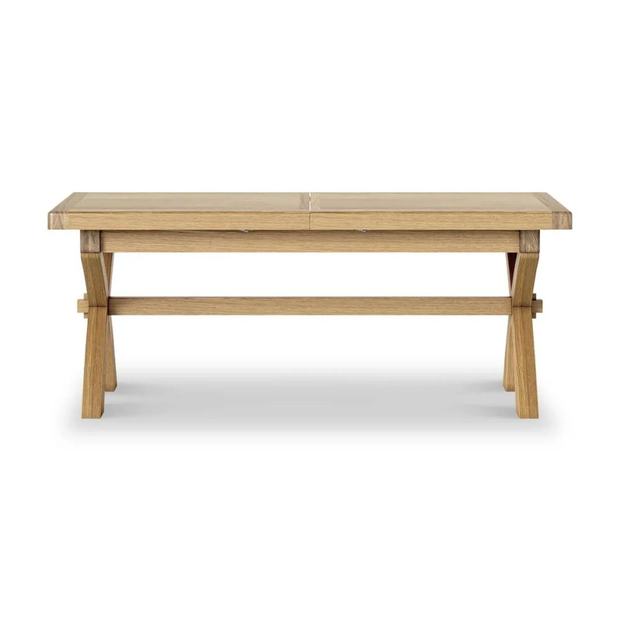 Normandy 8-10 Seater Extendable Dining Table with Cross Leg - Oak