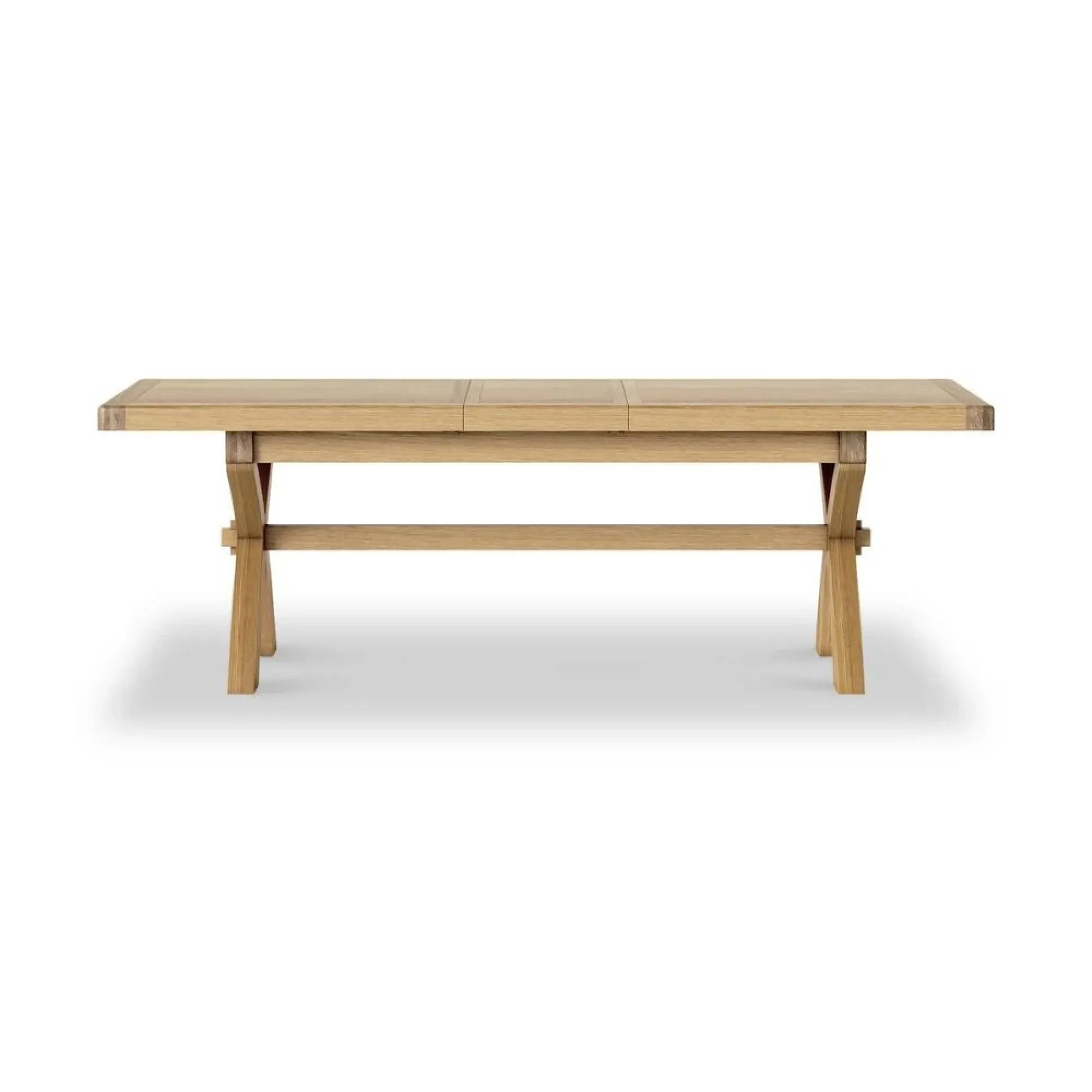 Normandy 8-10 Seater Extendable Dining Table with Cross Leg - Oak