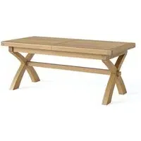 Normandy 8-10 Seater Extendable Dining Table with Cross Leg - Oak