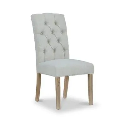 Normandy Button Back Dining Chair - Natural, Fabric