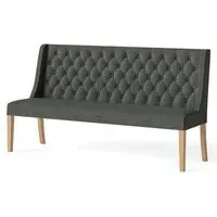 Normandy Button Back Sofa - Charcoal, Fabric