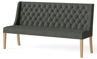 Normandy Button Back Sofa - Charcoal, Fabric