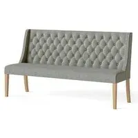 Normandy Button Back Sofa - Grey, Fabric