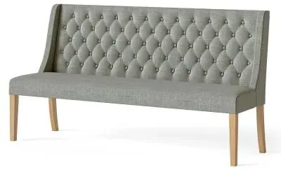 Normandy Button Back Sofa - Grey, Fabric image