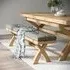 Normandy Dining Bench with Cross Leg - Grey, Oak