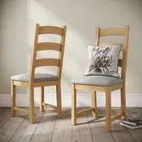 Normandy Ladder Back Dining Chair - Beige, Oak